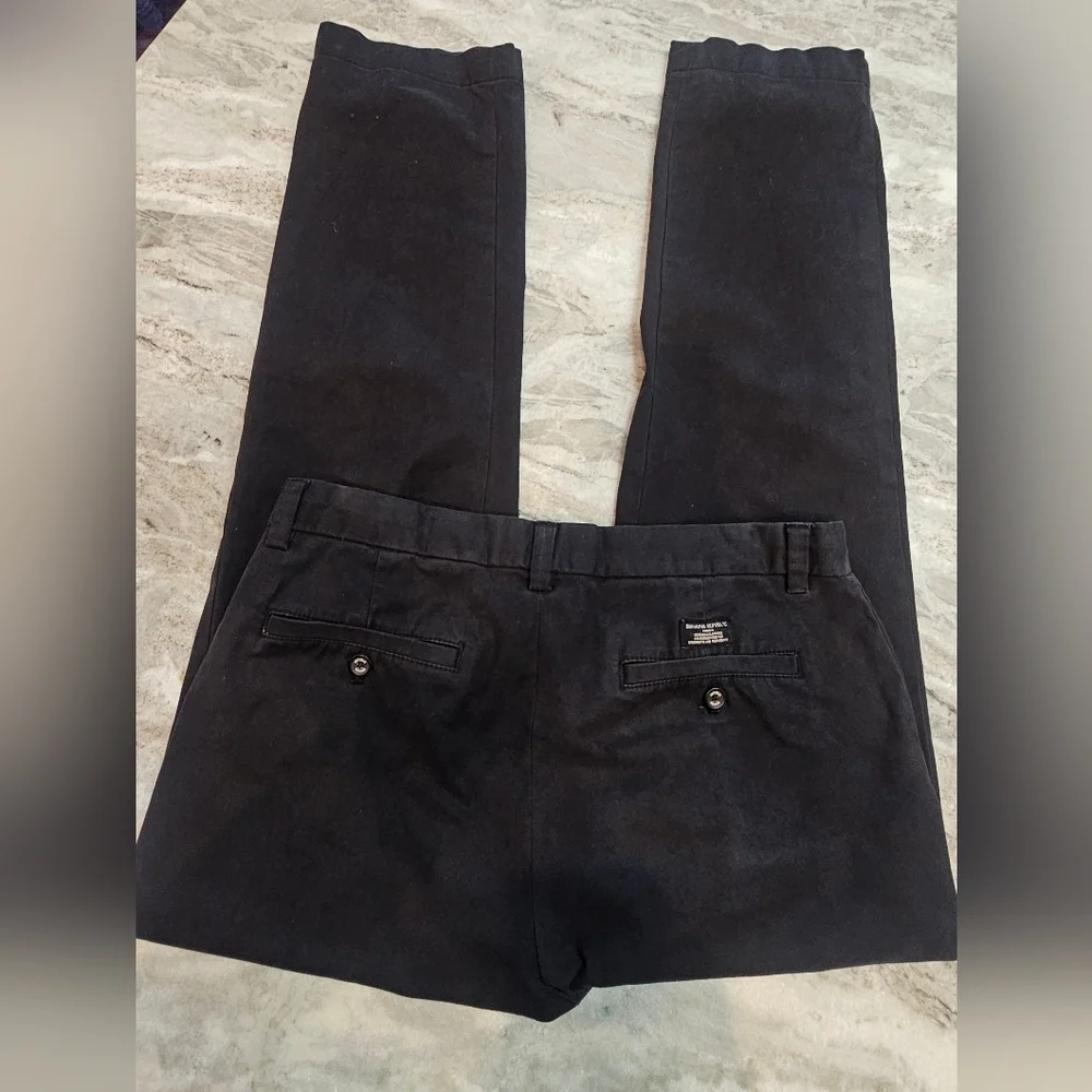 Banana Republic Aiden Chino Pants Men’s 33x32 Black Stretch Cotton